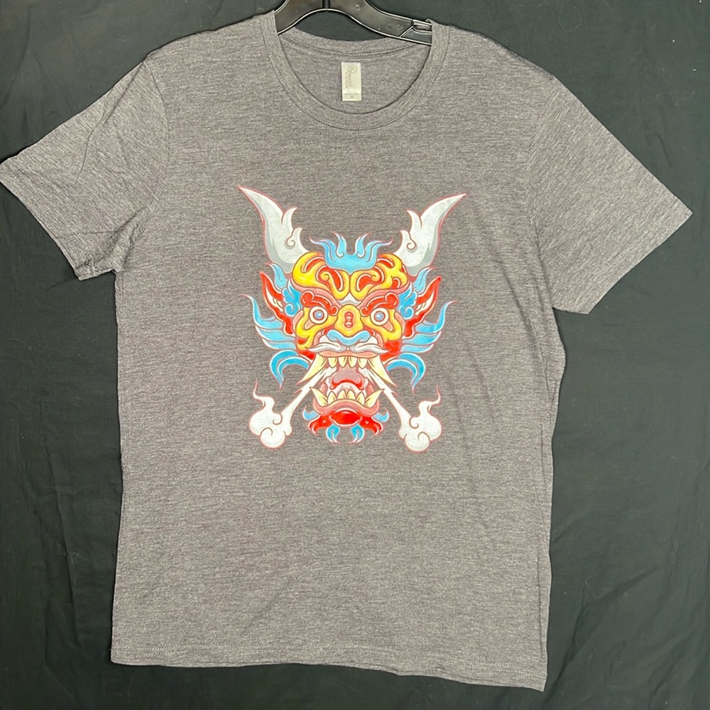 MEN’S DRAGON PIMA T-SHIRT NWOT DARK GRAY Other sizes available- Hidden message